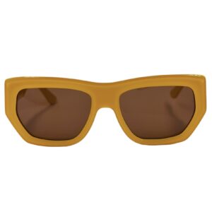 gafas monturas sol emmanuelle khanh silencio acetato amarillo marron uniforme dorado cuadrado rectangular optica hermo