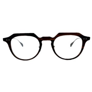 gafas monturas graduado dita oku dtx419 marron acetato plata redondo pantos optica hermo