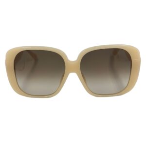 gafa montura sol linda farrow beige blanco marron mima cuadrado acetato optica hermo