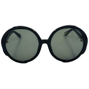 gafas monturas sol linda farrow otavia redondo negro grande acetato optica hermo