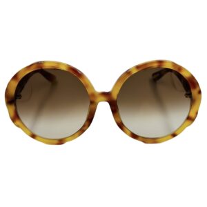 gafas monturas sol linda farrow otavia redondo acetato marron carey optica hermo