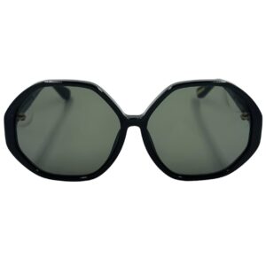 gafas monturas sol linda farrow paloma acetato hexagonal negro optica hermo