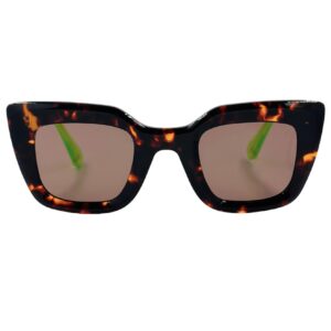 gafas monturas sol acetato marron verde mariposa cuadrada optica hermo