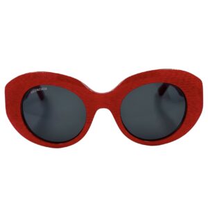 gafas monturas sol balenciaga bb0235s acetato ovalado rojo gris mariposa optica hermo