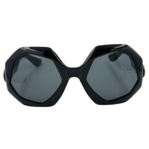 gafas monturas sol gucci gg1242s acetato inyectado negro hexagonal optica hermo