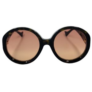 gafas monturas sol gucci gg1256s redondo acetato grande habana marron oscuro naranja optica hermo