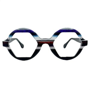 gafas monturas graduadas ultra limited piombino acetato redondo hexagonal colores negro optica hermo