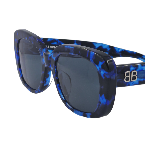 gafas monturas sol balenciaga bb0295sk acetato mariposa cuadrado rectangular animal print azul negro gris optica hermo