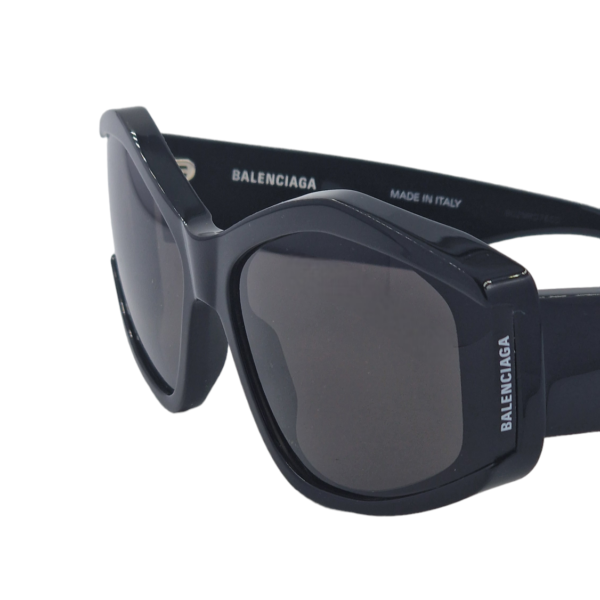 gafas monturas sol balenciaga bb0302s ovalado anguloso tendencia acetato inyectado negro pantalla optica hermo