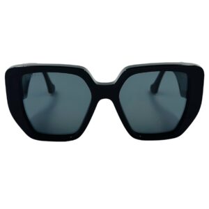 gafas monturas sol gucci gg0956s cuadrado mariposa grande negro gris tendencia optica hermo