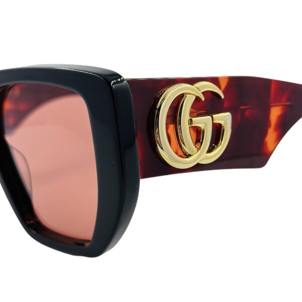 gafas monturas sol gucci gg0956s cuadrado mariposa grande negro rojo tendencia optica hermo