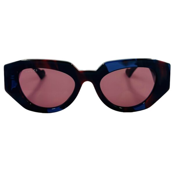 gafas monturas sol gucci gg1421s mariposa acetato azul rojo tendencia optica hermo