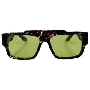 gafas monturas sol gucci gg1460s acetato rectangular cuadrado marron habana carey verde optica hermo