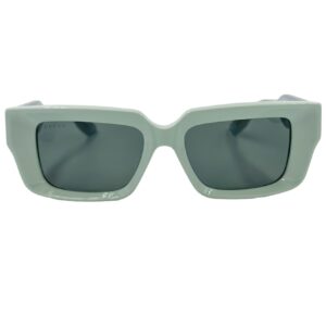 gafas monturas sol gucci gg1529s rectangular acetato grueso verde aguamarina apagado optica hermo