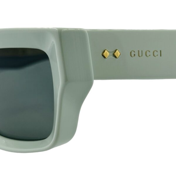 gafas monturas sol gucci gg1529s rectangular acetato grueso verde aguamarina apagado optica hermo