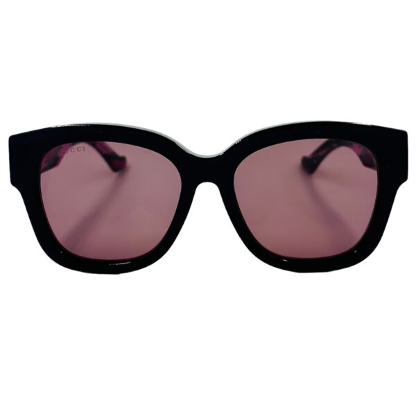 gafas monturas sol gucci gg1550sk cuadrado acetato negro rosa morado optica hermo