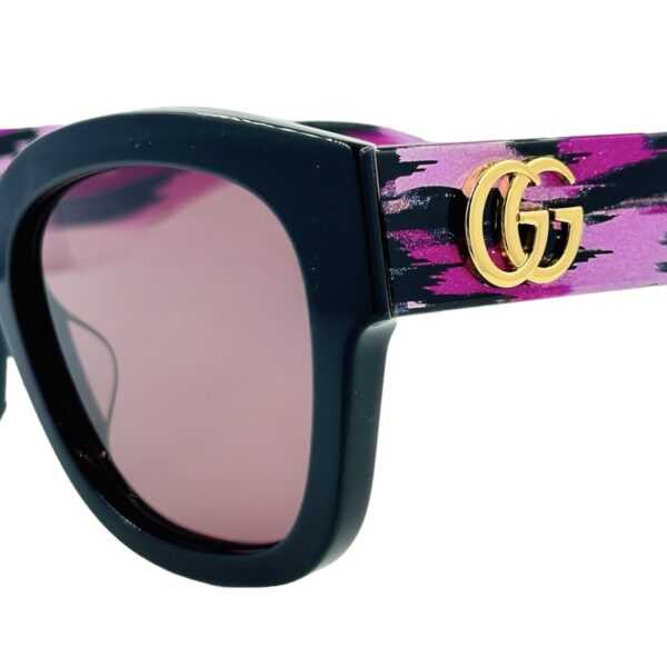 gafas monturas sol gucci gg1550sk cuadrado acetato negro rosa morado optica hermo