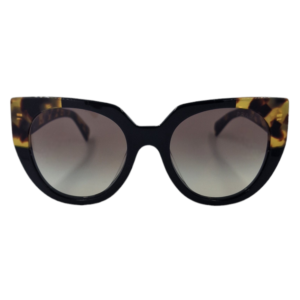 gafas monturas sol prada spr14w mariposa redondo negro animal print marron degradado acetato optica hermo