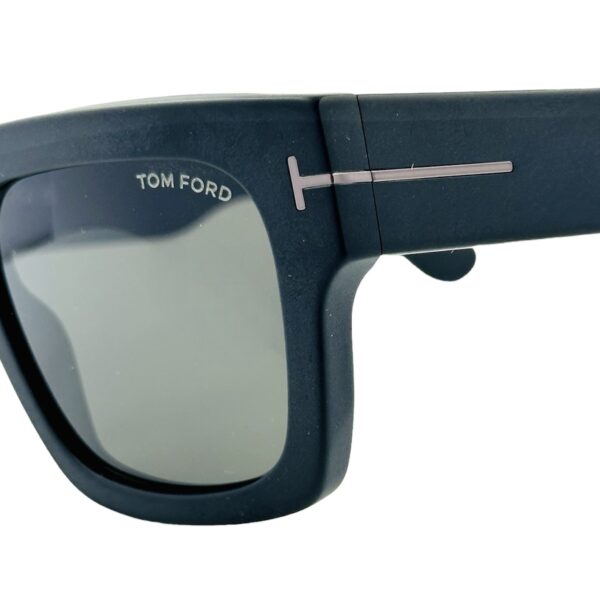 gafas monturas sol tom ford fausto ft711-n negro acetato negro mate gris optica hermo