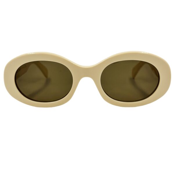 gafas monturas sol celine cl40194u ovalado crema marrón tendencia optica hermo