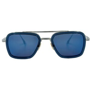 gafas monturas sol dita flight 006 7806 azul gris espejo metal acetato aviador cuadrado optica hermo