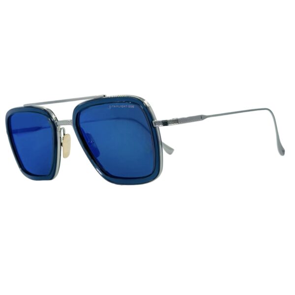 gafas monturas sol dita flight 006 7806 azul gris espejo metal acetato aviador cuadrado optica hermo