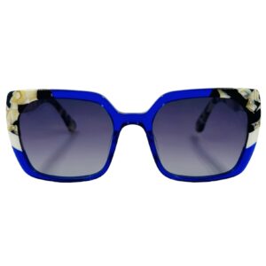 gafas monturas sol graphics alma cuadrado mariposa azul electrico marmol blanco negro optica hermo