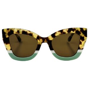 gafas monturas sol graphics erea mariposa acetato animal print marron verde optica hermo