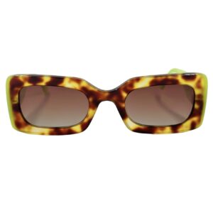 gafas monturas sol graphics filipa acetato rectangular estrecho marron habana verde optica hermo