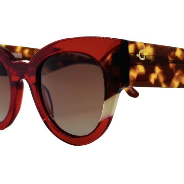 gafas monturas sol graphics maru mariposa acetato rojo cristal marrón habana beige optica hermo