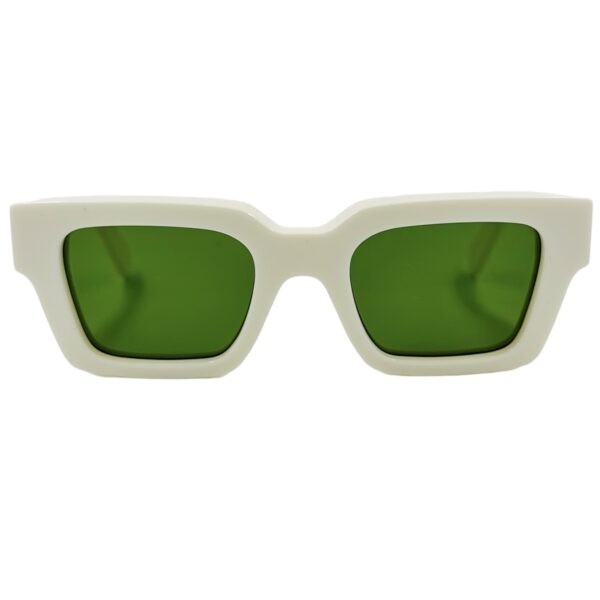 gafas monturas sol off-white virgil oeri126-m acetato cuadrado rectangular blanco roto verde tendencia optica hermo