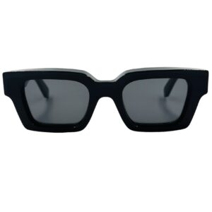 gafas monturas sol off-white virgil oeri126-m acetato cuadrado rectangular negro gris tendencia optica hermo