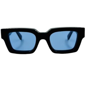 gafas monturas sol off-white virgil oeri126-m acetato cuadrado rectangular negro azul tendencia optica hermo