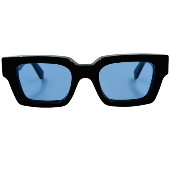 gafas monturas sol off-white virgil oeri126-m acetato cuadrado rectangular negro azul tendencia optica hermo