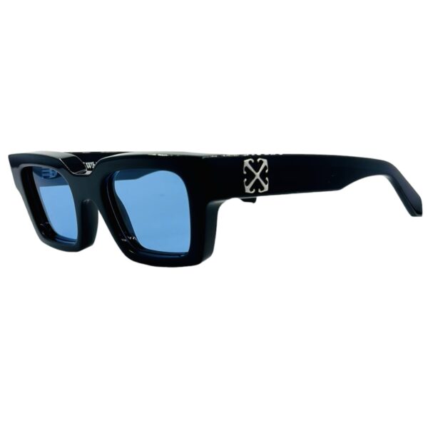gafas monturas sol off-white virgil oeri126-m acetato cuadrado rectangular negro azul tendencia optica hermo