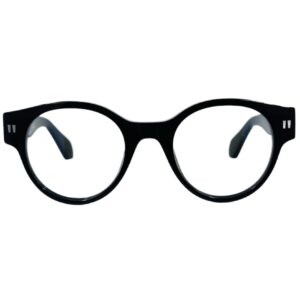 gafas monturas graduado off-white estilo optico 55 oerj055 acetato redondo negro optica hermo