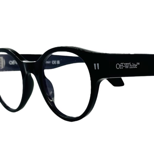 gafas monturas graduado off-white estilo optico 55 oerj055 acetato redondo negro optica hermo
