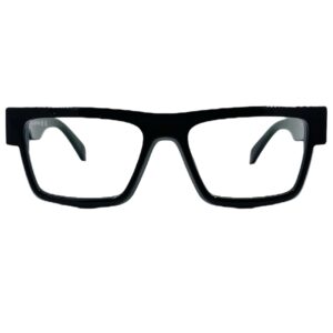 gafas monturas graduado off-white oerj061 estilo optico 61 negro acetato rectangular cuadrado optica hermo