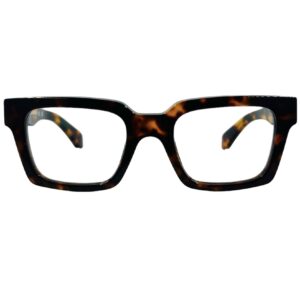 gafas monturas graduado off-white estilo optico 72 oerj072 cuadrado acetato marron carey optica hermo