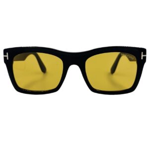 gafas monturas sol tom ford nico 02 tf1062 acetato negro amarillo grande cuadrado rectangular optica hermo