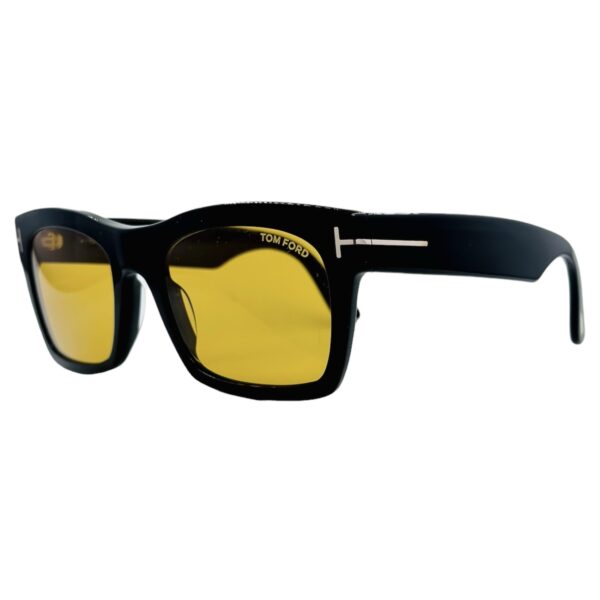 gafas monturas sol tom ford nico 02 tf1062 acetato negro amarillo grande cuadrado rectangular optica hermo