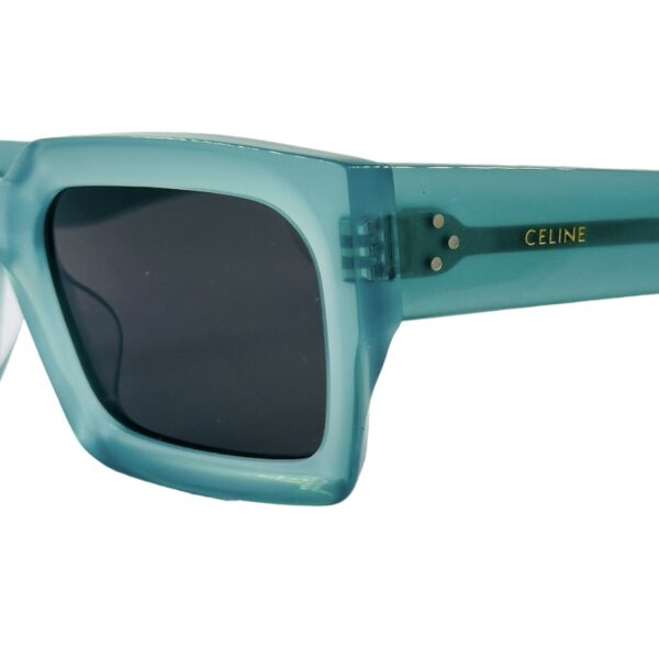 gafas monturas sol celine cl40280u cuadrado rectangular azul aguamarina cristal gris optica hermo
