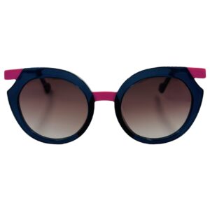 gafas monturas sol face a face ninna 1 acetato redondo anguloso azul oscuro translucido rosa fucsia marron degradado optica hermo