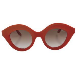 gafas monturas sol lapima nina mariposa acetato redondo naranja marron optica hermo