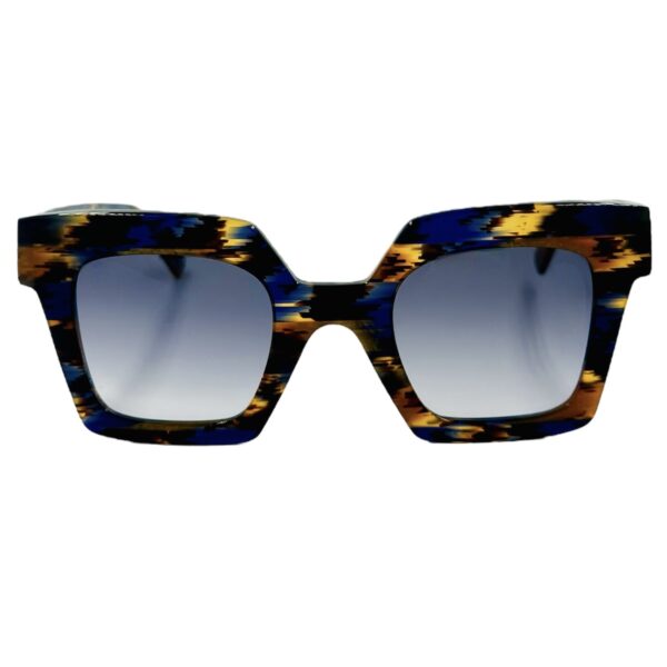 gafas monturas sol glare gabrielle cuadrado acetato amplio jaspeado azul gris optica hermo