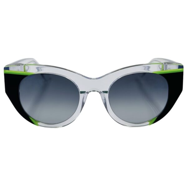 gafas monturas sol thierry lasry murdery mariposa acetato transparente negro verde gris degradado optica hermo
