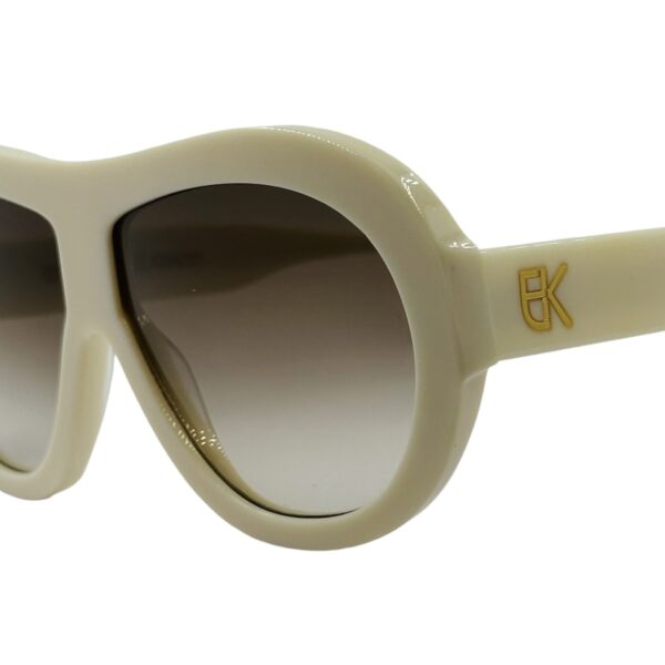 gafas monturas sol emmanuelle khanh moroder aviador blanco roto marfin beige marron degradado optica hermo