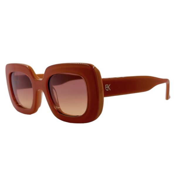 gafas monturas sol emmanuelle khanh pamela acetato cuadrado rectangular naranja degradado optica hermo