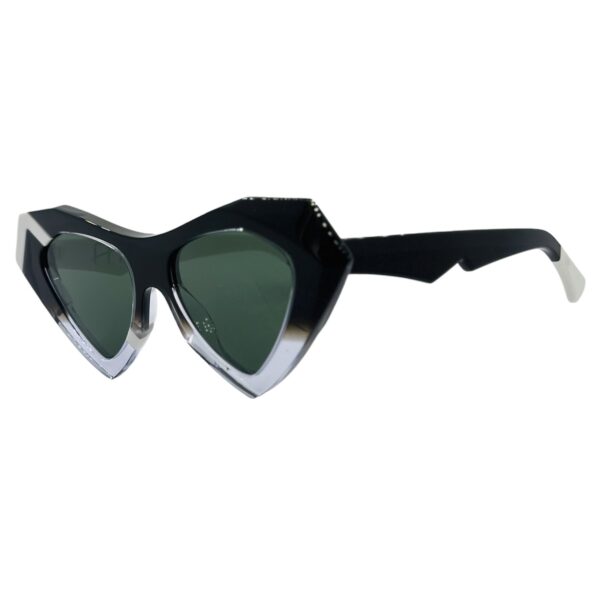 gafas monturas sol ffin nos mariposa angulosa triangular negro blanco transparente gris verde optica hermo