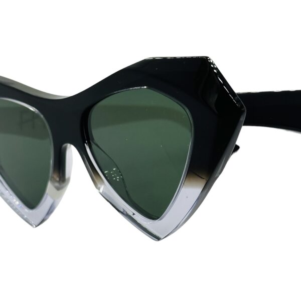 gafas monturas sol ffin nos mariposa angulosa triangular negro blanco transparente gris verde optica hermo